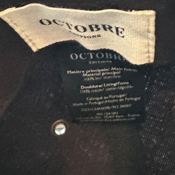 octobre Chase Linen Cap Navy - Size TU - Picture 3 of 3